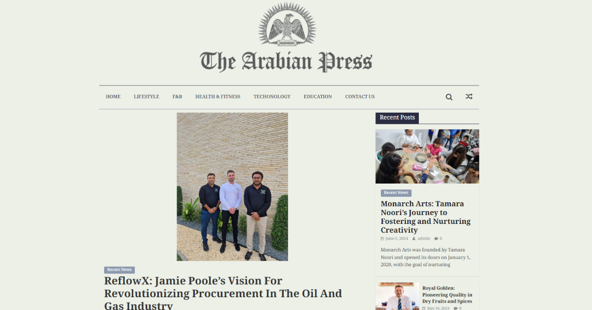 Story by Arebian Press for Jamie Pool and Reflowx.